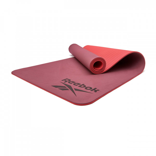 Reebok Yogamatte, 6mm, doppelseitig, Rot