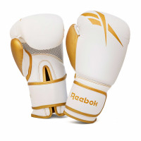 Reebok Boxhandschuhe 14oz Gold/Weiß