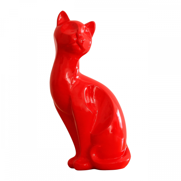 Katze sitzend Rot