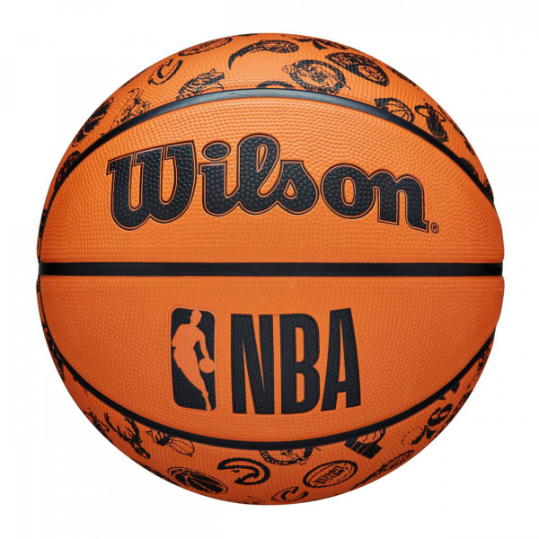 Wilson NBA Basketball All Team Orange/Black, Gr. 7