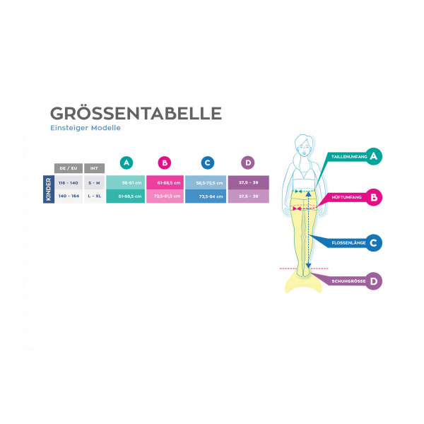 Fin Fun Meerjungfrauenflosse "Mermaidens" Lila für Kinder