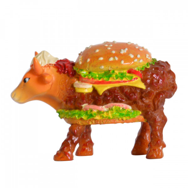Bomboniere 6cm Kuh "Hamburger"