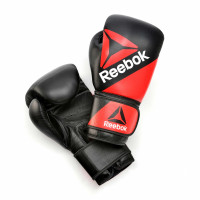 Reebok Combat Leather Trainingshandschuhe - 14oz Rot/Schwarz