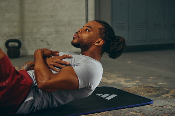 Adidas Trainingsmatte, 10 mm, Blau