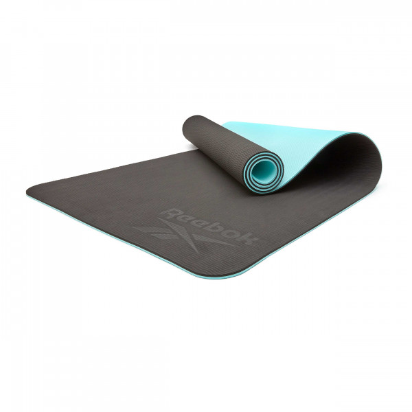 Reebok Yogamatte, 6mm, doppelseitig, Blau