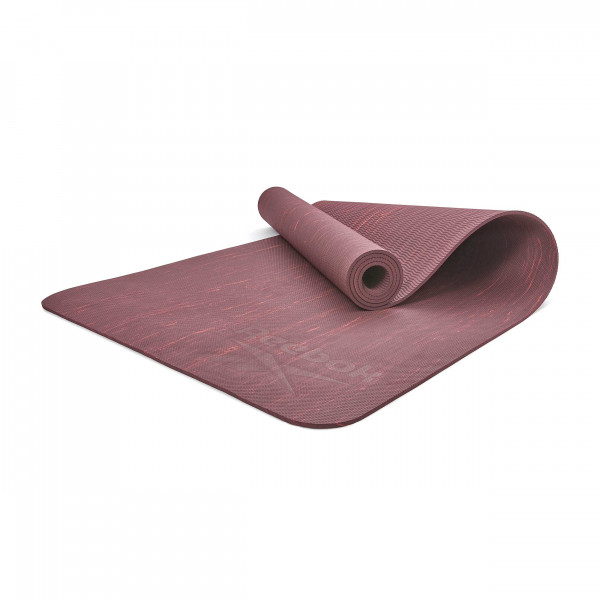 Reebok Camo Yogamatte, 5mm, Rot/Braun