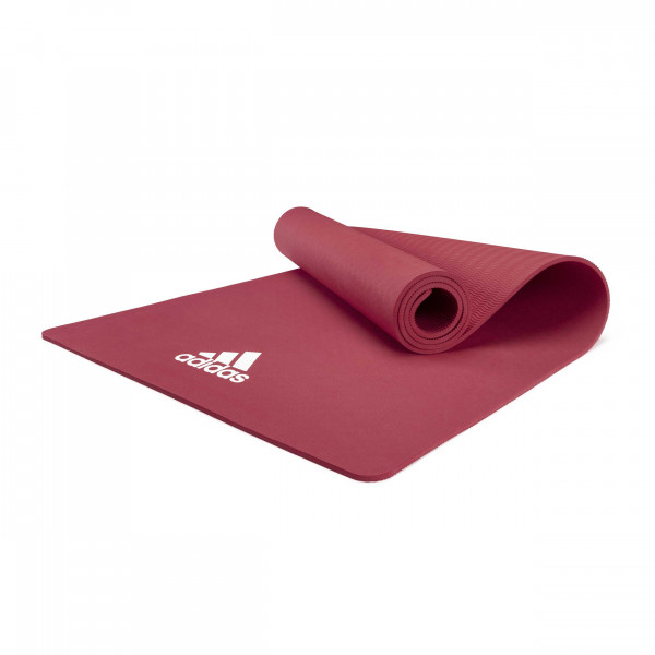 Adidas Fitness- und Yogamatte, 8 mm, Dunkelrot