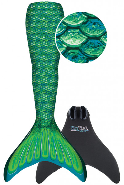 Fin Fun Meerjungfrauenflosse "Mermaidens" Grün für Kinder