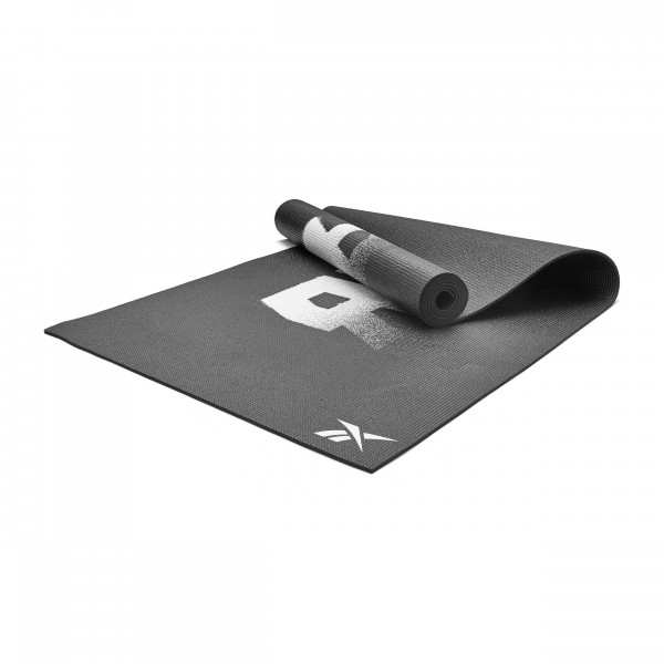Reebok Yogamatte, 4mm, doppelseitig, schwarz
