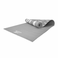 Reebok Yogamatte, 4mm, doppelseitig, grau
