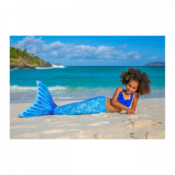Fin Fun Meerjungfrauenflosse "Mermaidens" Blau für Kinder